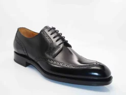 Burnished Calfskin "Colin" Lace-Up Oxford Black