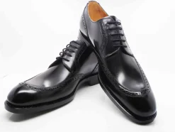 Burnished Calfskin "Colin" Lace-Up Oxford Black