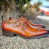 Calfskin Cross Strap Loafer Cognac