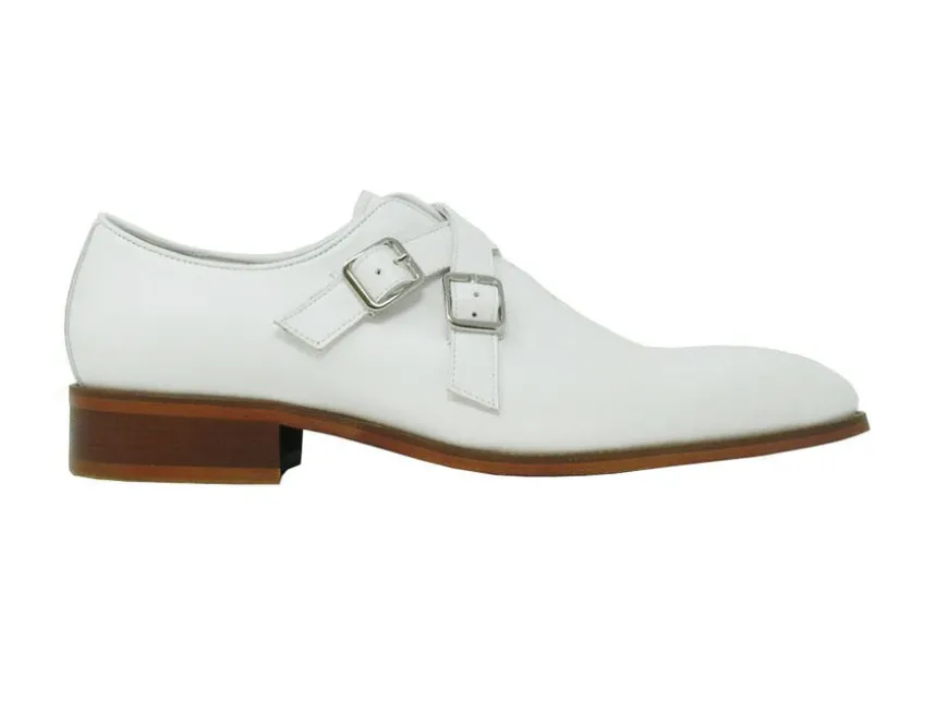 Calfskin Cross Strap Loafer White