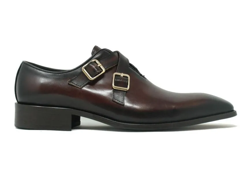 Calfskin Cross Strap Loafer Chestnut