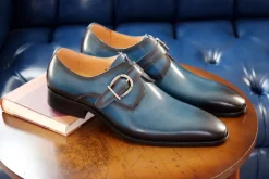 Calfskin Monkstrap Blue