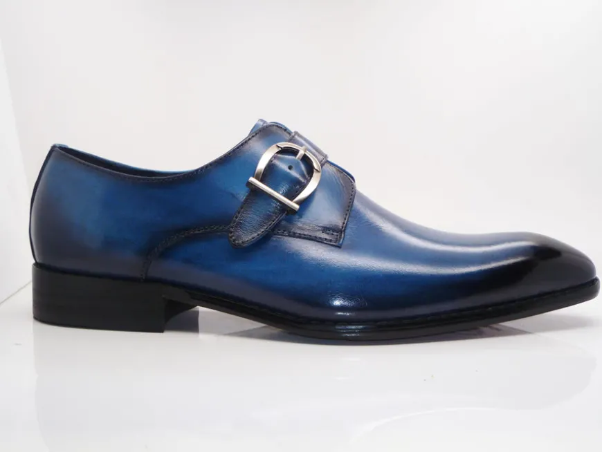Calfskin Monkstrap Blue