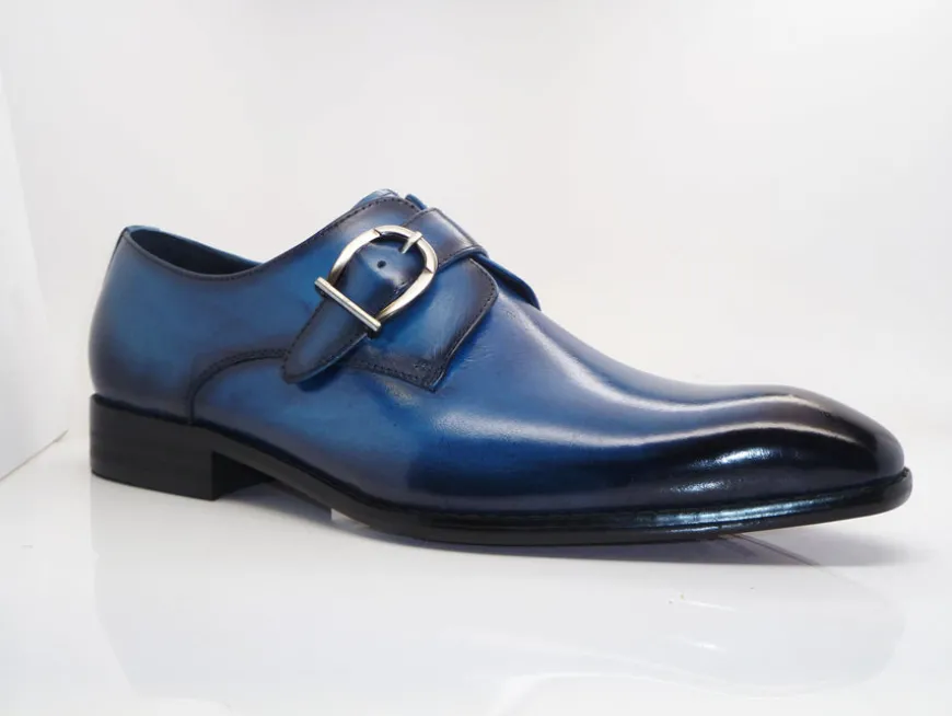 Calfskin Monkstrap Blue