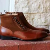 Calfskin Slip-On Boot Brown