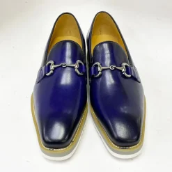 Calfskin Slip-On Horsebit Loafer Blue