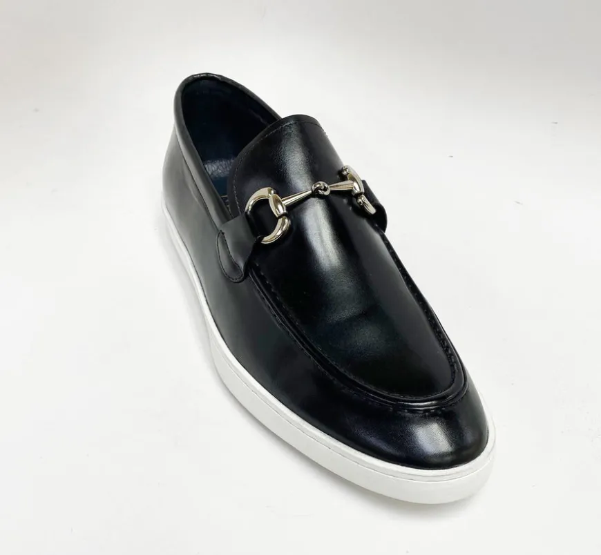 Calfskin Slip-On Horsebit Loafer Black