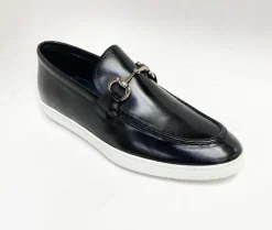 Calfskin Slip-On Horsebit Loafer Black