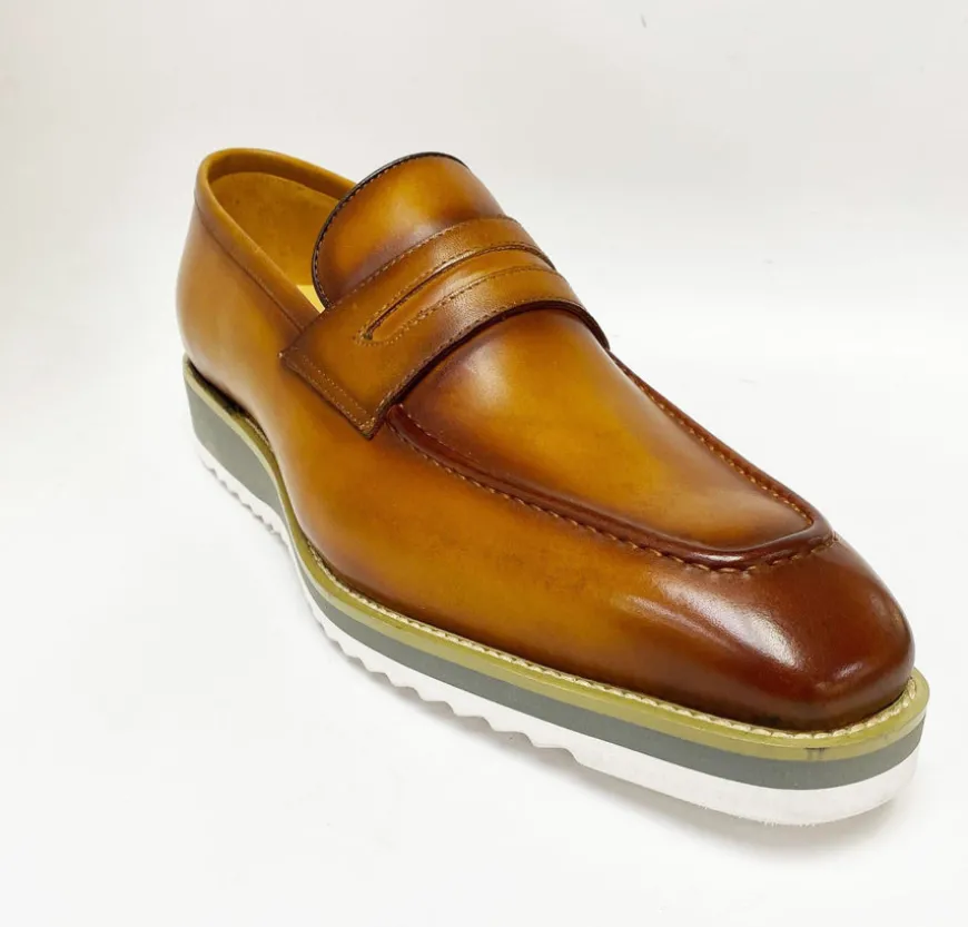 Calfskin Slip-On Penny Loafer Cognac