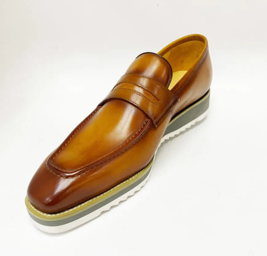 Calfskin Slip-On Penny Loafer Cognac