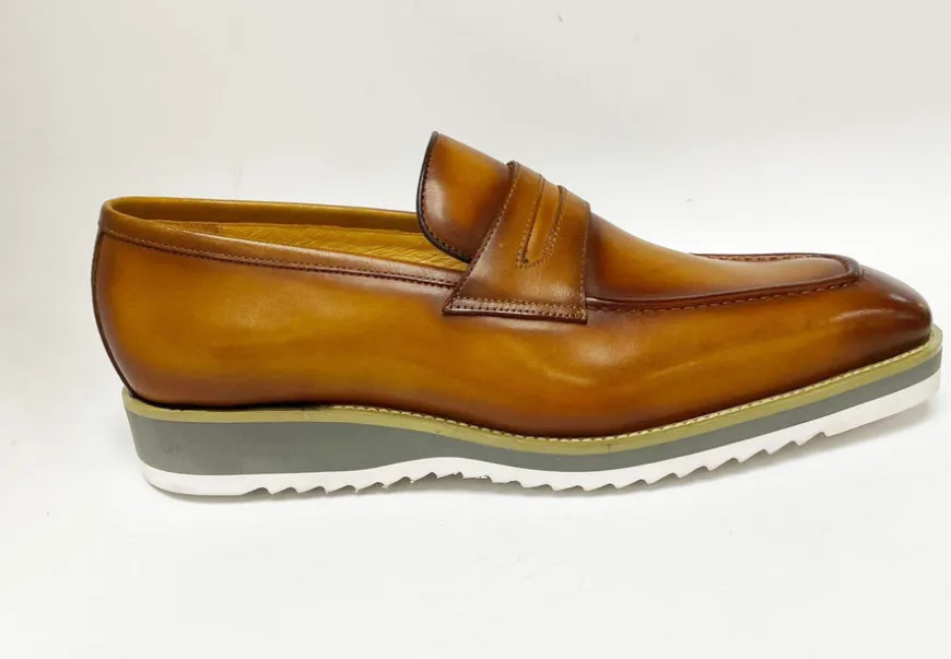 Calfskin Slip-On Penny Loafer Cognac