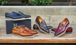 Calfskin Slip-On Penny Loafer Cognac