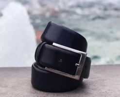 Corrente Calfskin Belt Navy