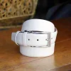 Corrente Deerskin Belt White