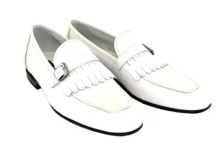 Corrente Deerskin Belt White