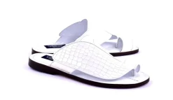 Corrente Exotic Printed Calfskin Sandal White