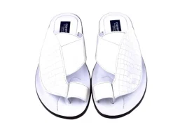 Corrente Exotic Printed Calfskin Sandal White