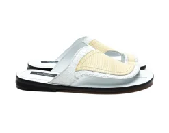 Corrente Exotic Printed Calfskin Sandal White