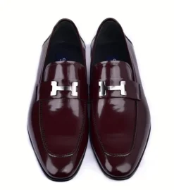 Corrente High Gloss Calfskin Loafer Burgundy