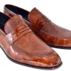 Corrente Patent Leather Penny Loafer Brown