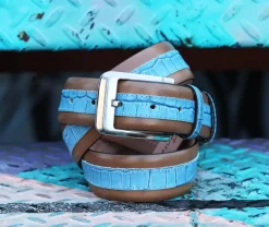 Corrente Printed Calfskin Belt Taupe