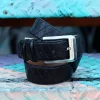 Corrente Quilted Calfskin Belt Black