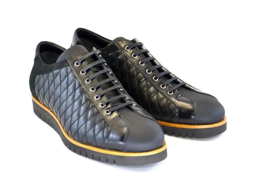 Corrente Quilted Calfskin Belt Black