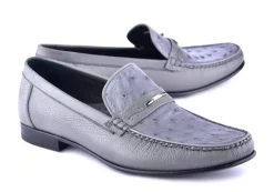 Corrente Style 3898 Ostrich Loafer Grey