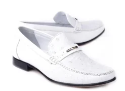Corrente Style 3898 Ostrich Loafer White