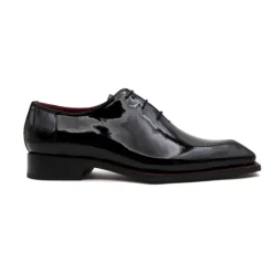 Jason Spade Patent Leather Lace-Up Oxford Black