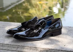 Jean Pierre Shiny Calfskin Tasseled Loafer Black