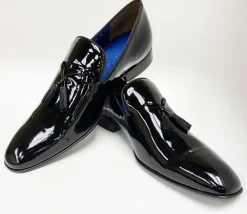 Jean Pierre Shiny Calfskin Tasseled Loafer Black