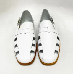 Maurice Calfskin Slip-On Sandal/Shoe White