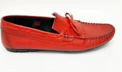 Maurice Supple Calfskin Slip-On Driving Moccasin Red