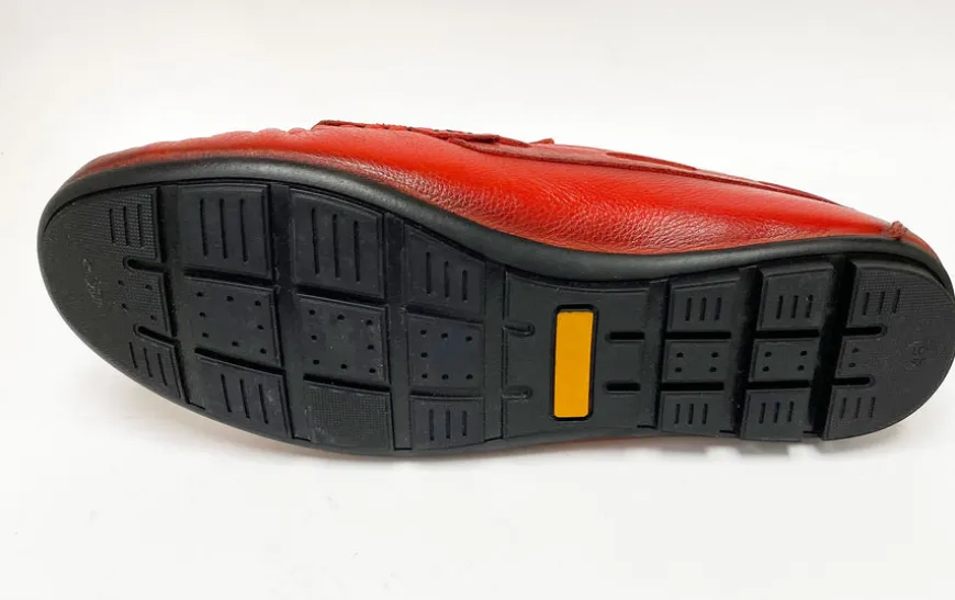 Maurice Supple Calfskin Slip-On Driving Moccasin Red