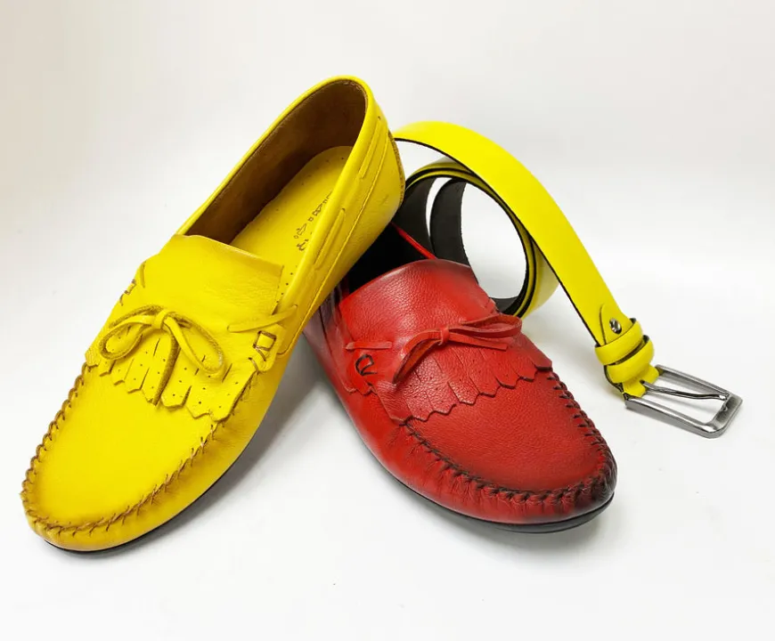Maurice Supple Calfskin Slip-On Driving Moccasin Red
