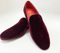 Maurice Velvet Venetian Loafer Burgundy