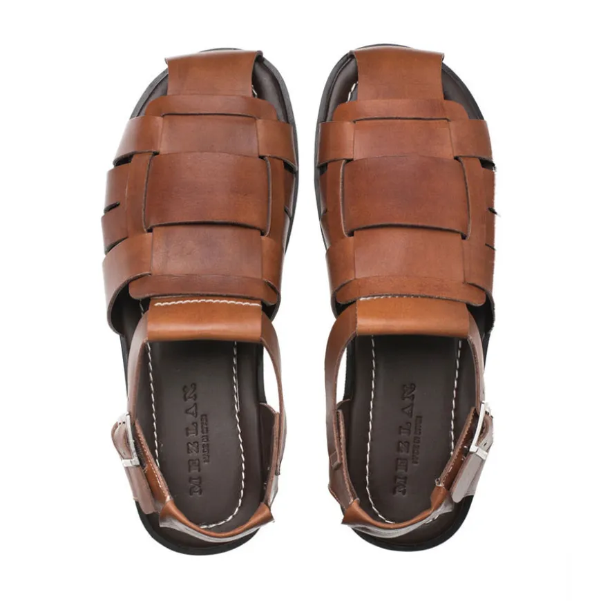 Mezlan Fisherman Sandal Cognac