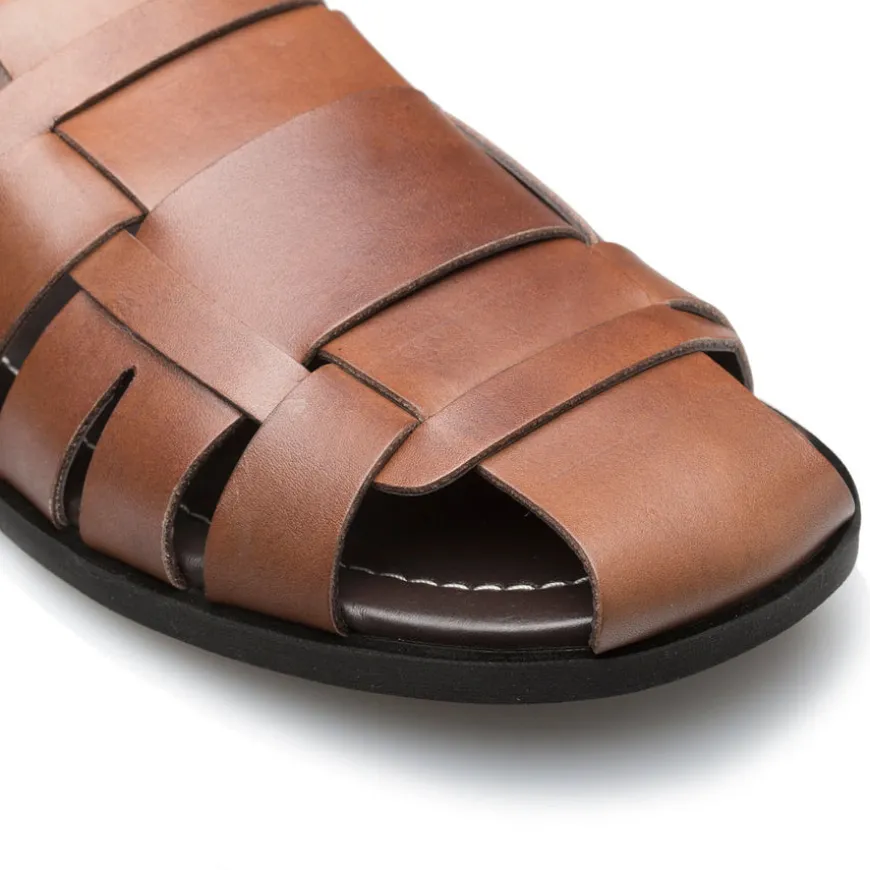 Mezlan Fisherman Sandal Cognac