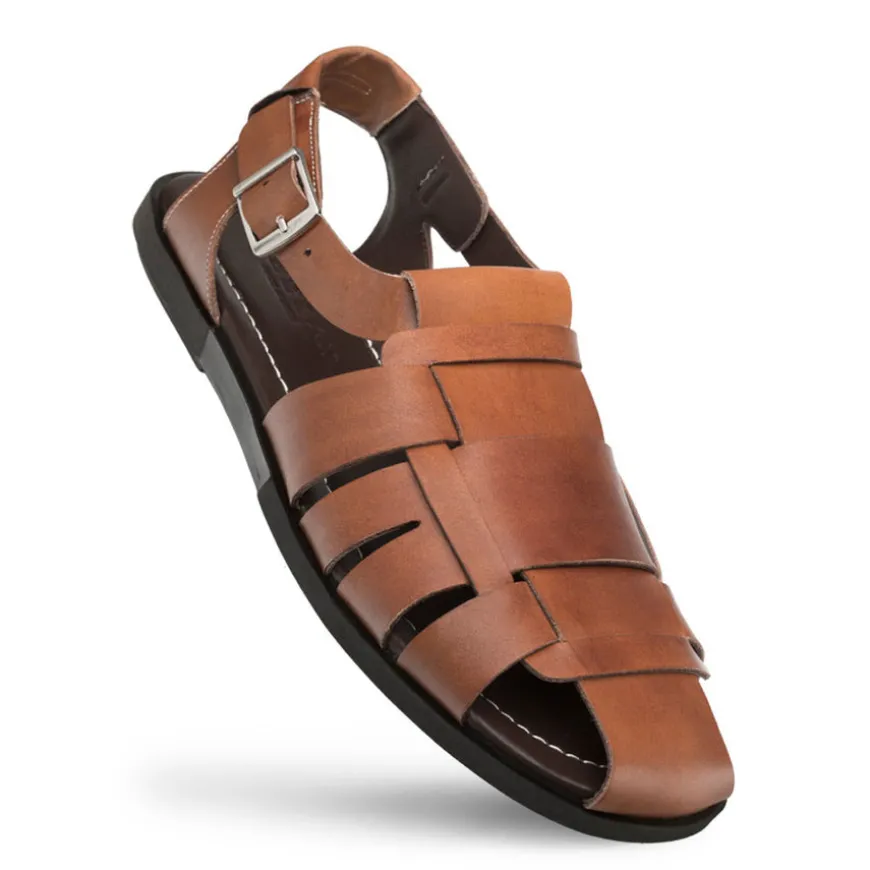 Mezlan Fisherman Sandal Cognac