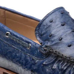 Mezlan Ostrich Dress Moccasin Jeans