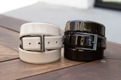 Patent Leather Belt Bone