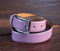 Patent Leather Belt Lavender/Pink