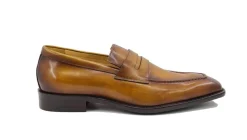 Patina Calfskin Slip-On Penny Loafer Cognac