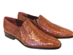 Pelle Exotics "Bellini" Alligator Loafer Cognac