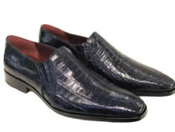Pelle Exotics "Bellini" Alligator Loafer Navy