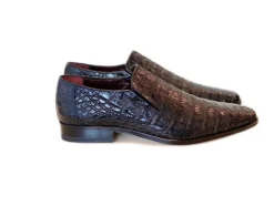 Pelle Exotics Crocodile Slip-On Loafer Black