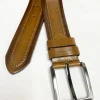 Stitched Leather Belt Tan