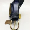 Style: C Collection Charcoal Leather Belt