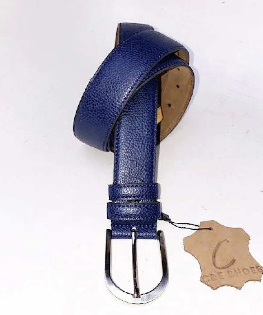 Style: C Collection Deerskin Belt Navy